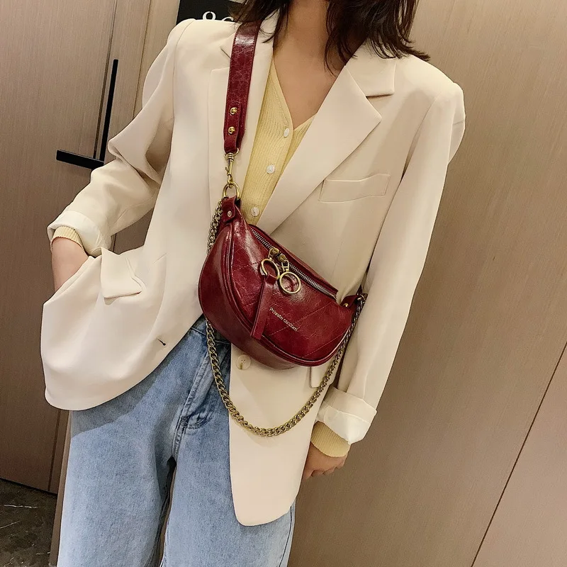 

2019 Brand Designer Chain Crossbody Bag For Women Fashion Shoulder Messenger Bag Chic Style Chest Bag Small Handbag and Purse