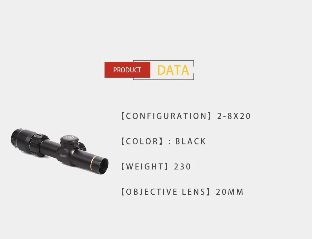 2 8x20 tactical riflescopes caça ao ar
