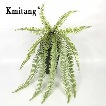 

70cm 15 Heads Tropical Fern Leafs Large Artificial Tree Wall Hanging Plants Bouquet Fake Persian Leaves For Home Wedding Decor