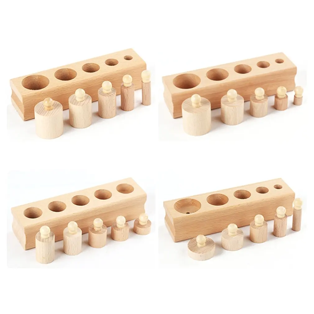 Socket Cylinder Puzzle Sensory Teaching Aid 2 3 4 Years Old Children Early Education Wooden Children 5