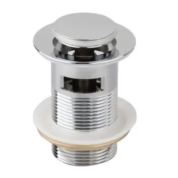 

8cm Bung Sink Washbasin Brass Cap with Small Overflow Pop-up