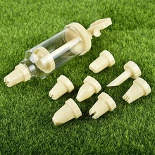 

Confectionary Cookie Tips Pastry Nozzles Plastic 1 Set 8Pcs Cream Nozzle Cream Gun DIY Pastry Syringe Extruder Kitchen Gadgets