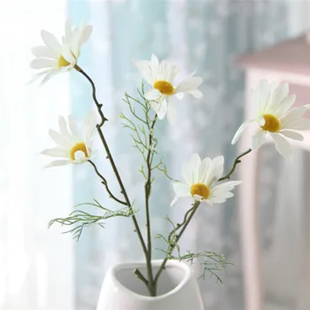 

Artificial Small Daisy Flower Simulation Lovely Mini Flowers Wedding Decoration Party Home Decorative Stamen 5 Heads 1 Branch