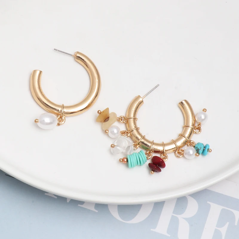 

Gold Color Metal Loops Drop Earrings Double Circles Pendant Dangle Earrings Women Hoop Earing Party Jewelry 2019