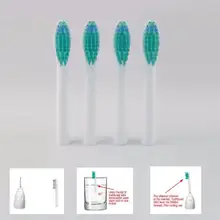 4 шт сменные насадки для щеток, применимые к Philips HX7001 E серии Sonicare зубная щетка совместима с HX7004 мягкой щетиной