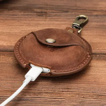 

in stock convenient wireless bluetooth headset bag leather coin holder vintage freebuds 3 protective case