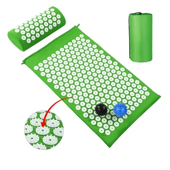 

New Professional Acupressure Set Acupressure Mat With Pillow And 2pcs Spiky Massage Balls For Pain Relief And Muscle Relaxation