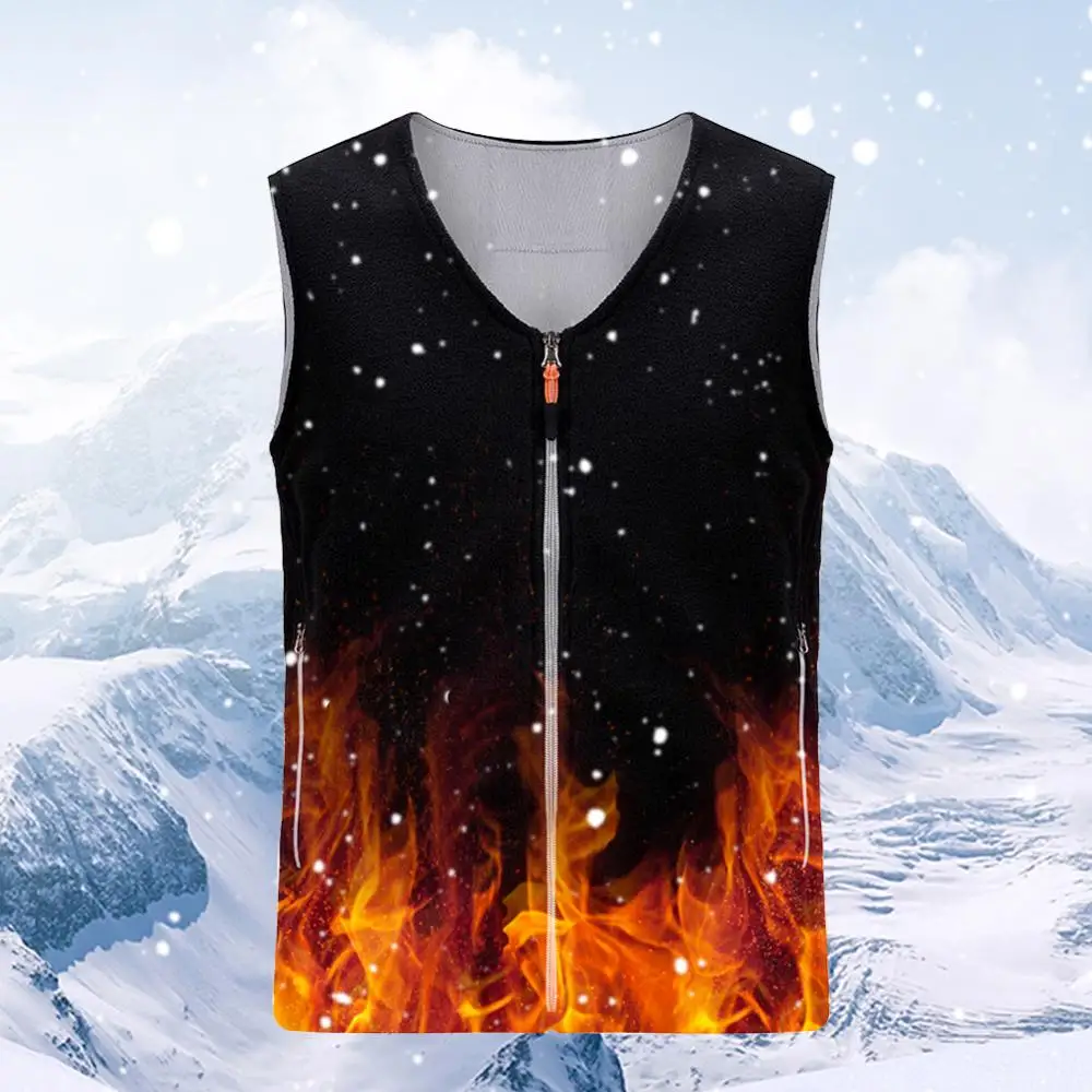 

Adjustable Temperature Heating Vest Cold Winter Warm Vest Graphene Carbon Fiber Heating Vest