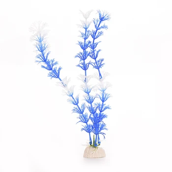

22cm Plastic Grass Underwater Ornament Decoration for Aquarium Fish Tank Hot White Blue Grass