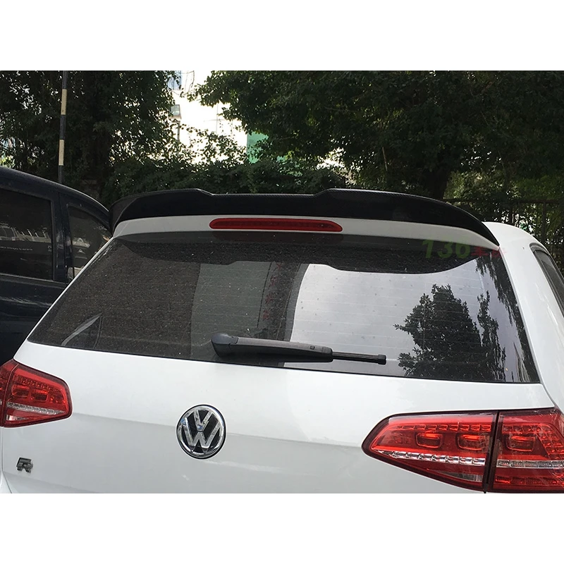 MK7 MK7.5 автомобильный Стайлинг настоящее углеродное волокно задний спойлер на
