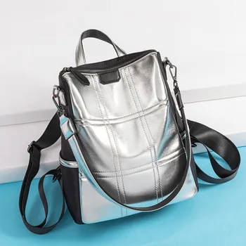 

Motaora Women's Backpack 2020 New Fashion Reflective Backpacks All-match Leather Bags For Teenage Girls Personal Backpack Female