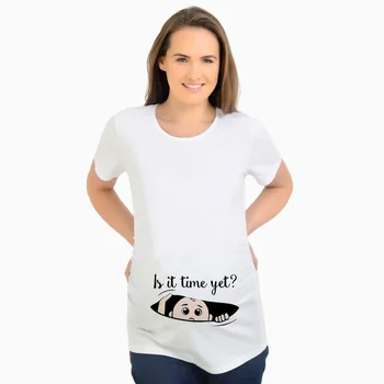 

Funny Maternity T Shirt Women Summer Casual Cartoon Baby Print Short Sleeve Pregnancy Mama Shirts Breastfeeding Pregnant Tops