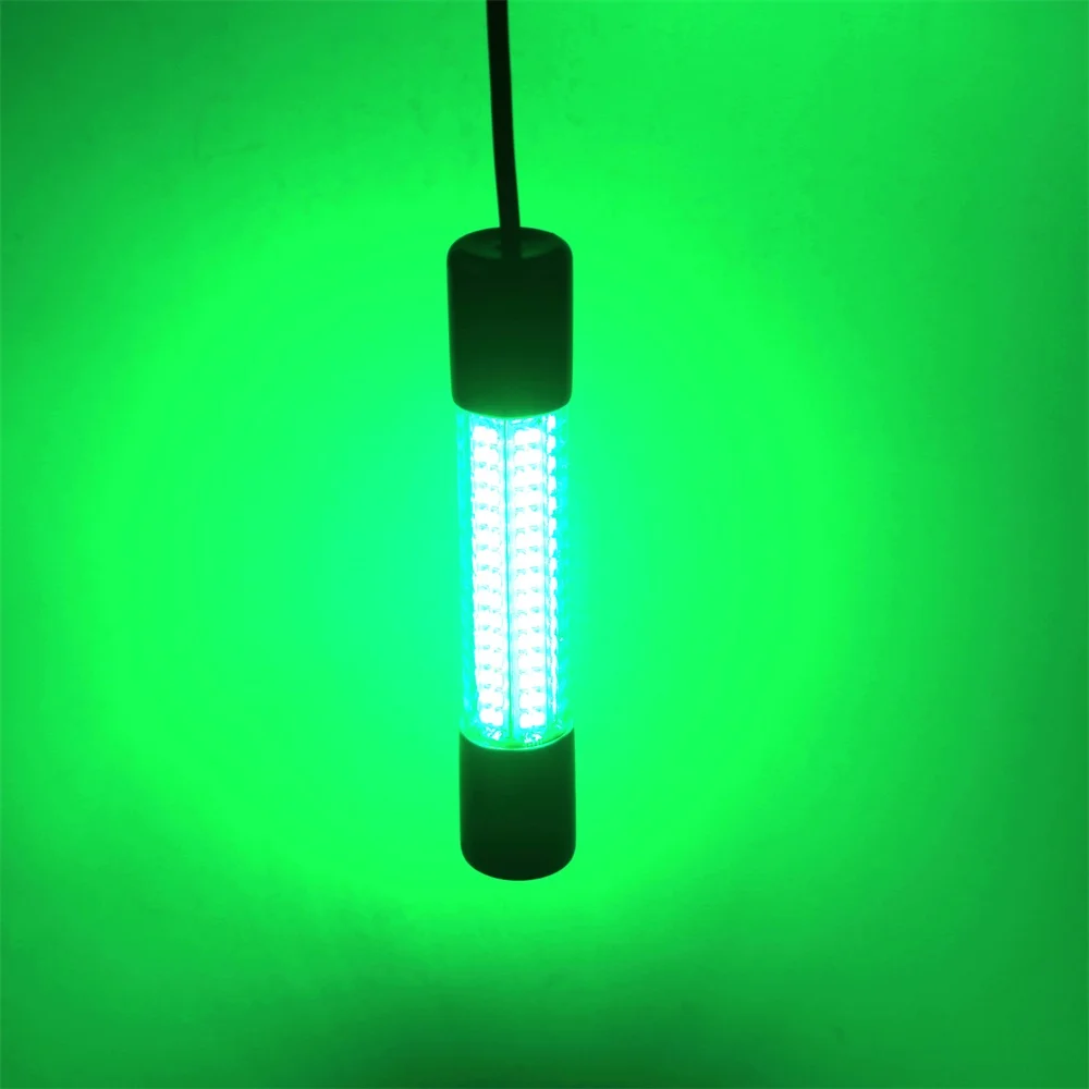 Isca para Atrair Led com Fio de 12v 180 e 5m Luz de Pesca Verde Branco Azul Amarelo Ip68 Peixes Submersível 15w 13 Led com fio de 12v, 15w, 180