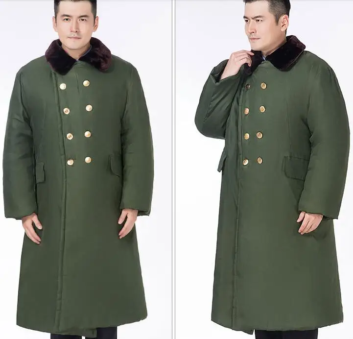 

70s Overcoat Vintage Green Thick Men Winter 2.4 KG Chinese Outwear