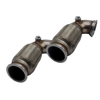 

Stainless 90° 2.5" V-Band Downpipe Low Profile Pipe Flex Bellow Universal 2x
