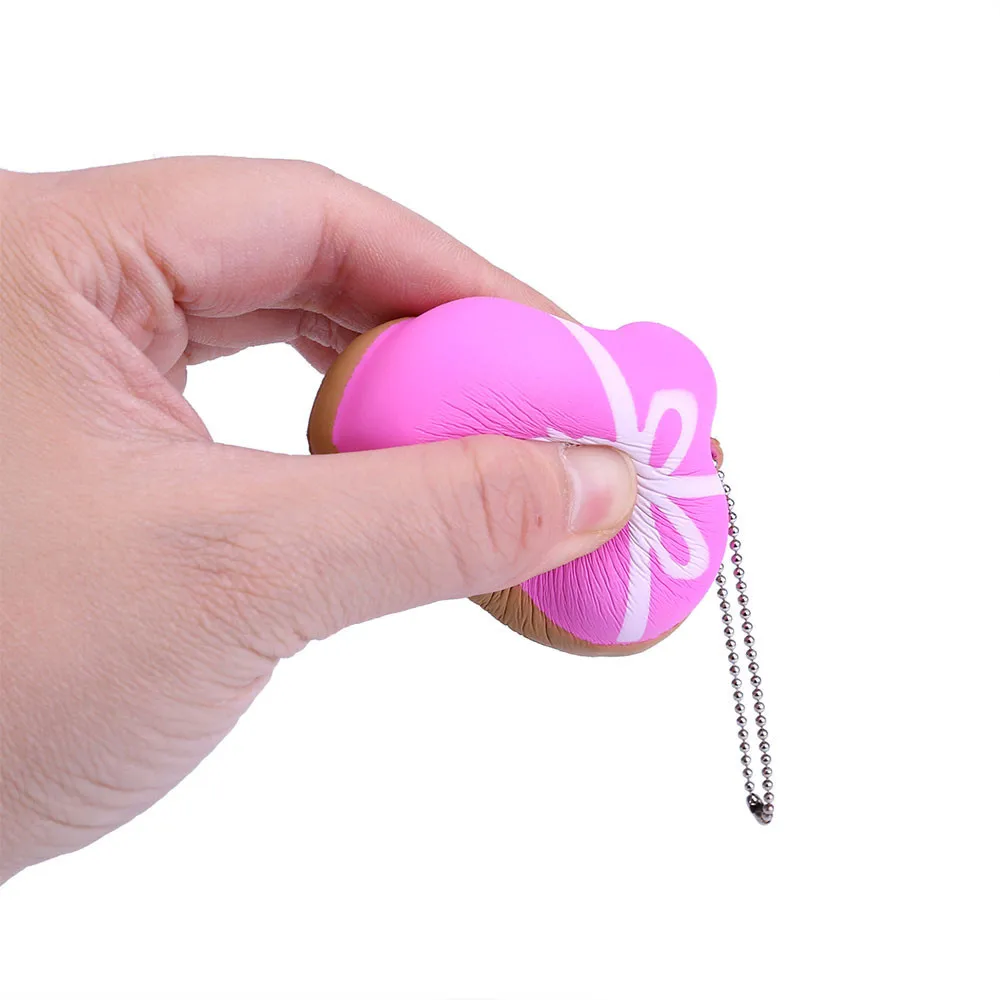 Lovely Heart Shape Slow Rising Fun Key Ring family friendship keychain Birthday Gift Soft Girly Heart pendant #A