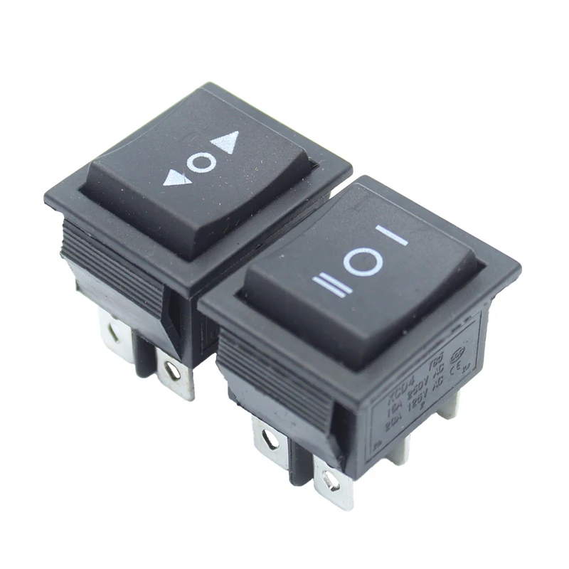 1PCS KCD4 6 Pin Black Rocker Switch Power Switch ON-OFF-ON 3 Position ...