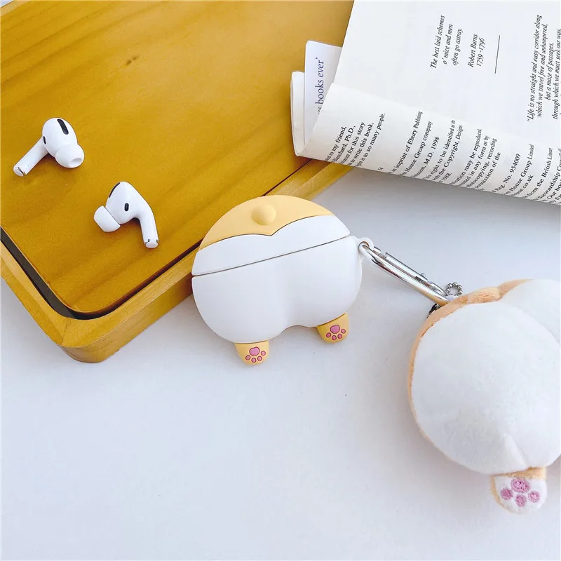 Милый силиконовый чехол Corgi для Apple Airpods Pro наушников Air Pod зарядный футляр мягкий