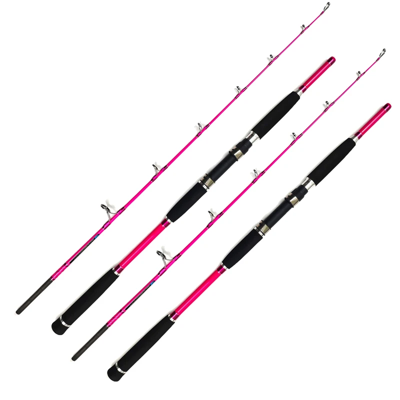 

2020 new carbon fiber slow jigging rod 1.7m-2.4m lure wt pink 70-250g red100-200g Sea Boat Spinning Fishing Rod Ocean Saltwater