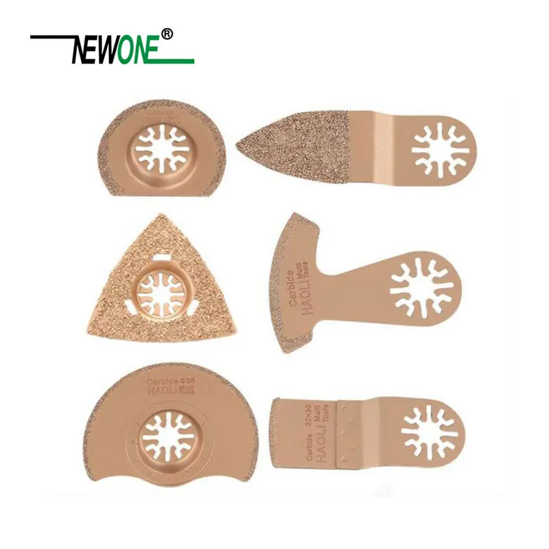 

6 pcs Carbide segment oscillating multi tool saw blade accessories for power tool as Fein multimaster,Dremel,for tile adhesive
