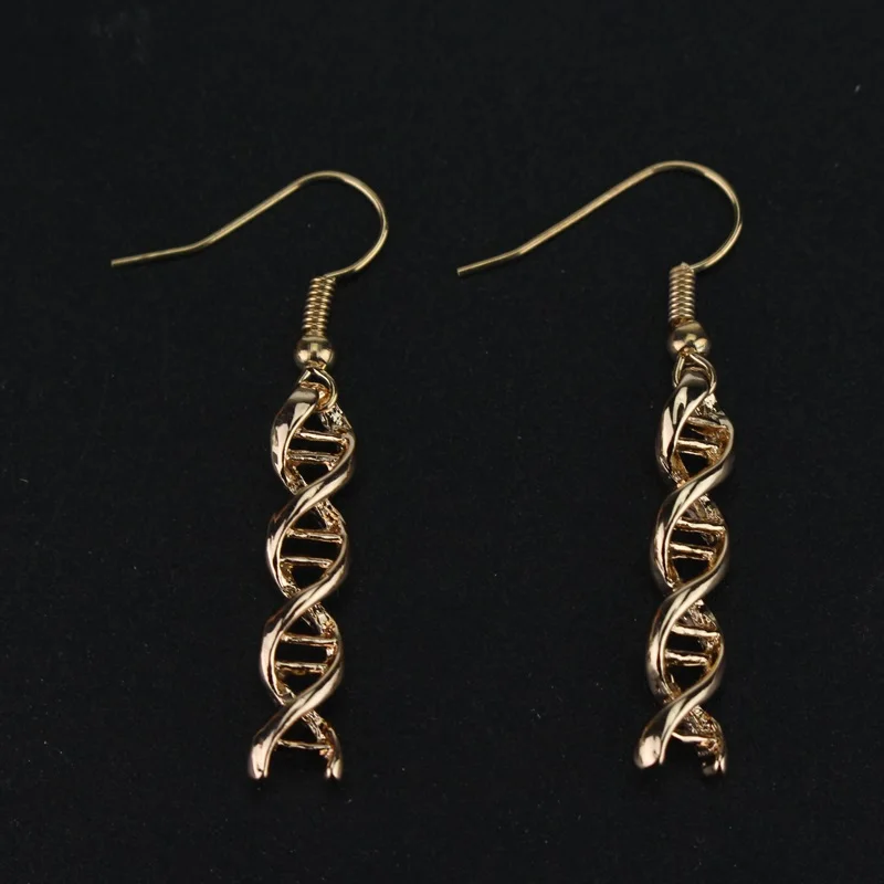 Fashion DNA Dopamine Molecule Earrings for Women Biology Chemical Serotonin Jewelry Hook Earrings Teacher Student Gifts