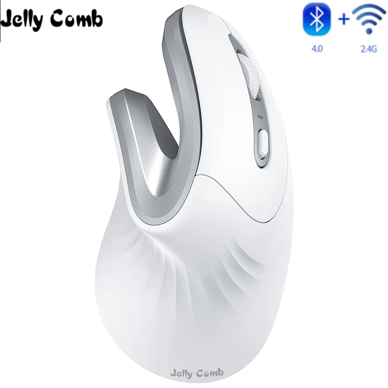 white wireless mouse Jelly Comb Vertical Mouse Wireless Bluetooth-compati Mouse for iPad Tablet Computer Right Hand 6 Buttons 2400DPI Gaming Mause white mouse pc