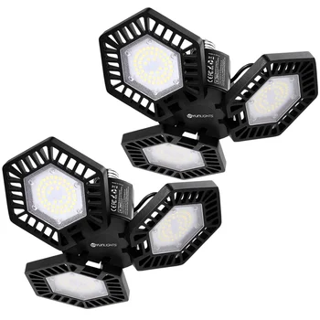 

YUNLIGHTS 3 Adjustable LED Panels Garage Ceiling Light for Corridor