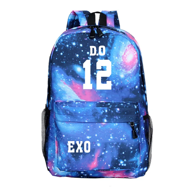 Новая корейская мода Kpop EXO мы один альбом рюкзаки для девочек-подростков Harajuku Kawaii Galaxy сумка со звездой пакет рюкзак Sac Dos