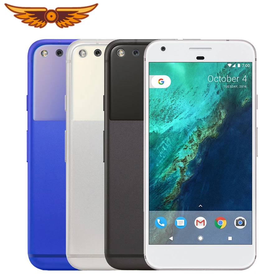Google Pixel XL оригинал 5 дюймов четырехъядерный процессор 4 ГБ 32 ГБ/128 камера 12 МП LTE 4G 2160