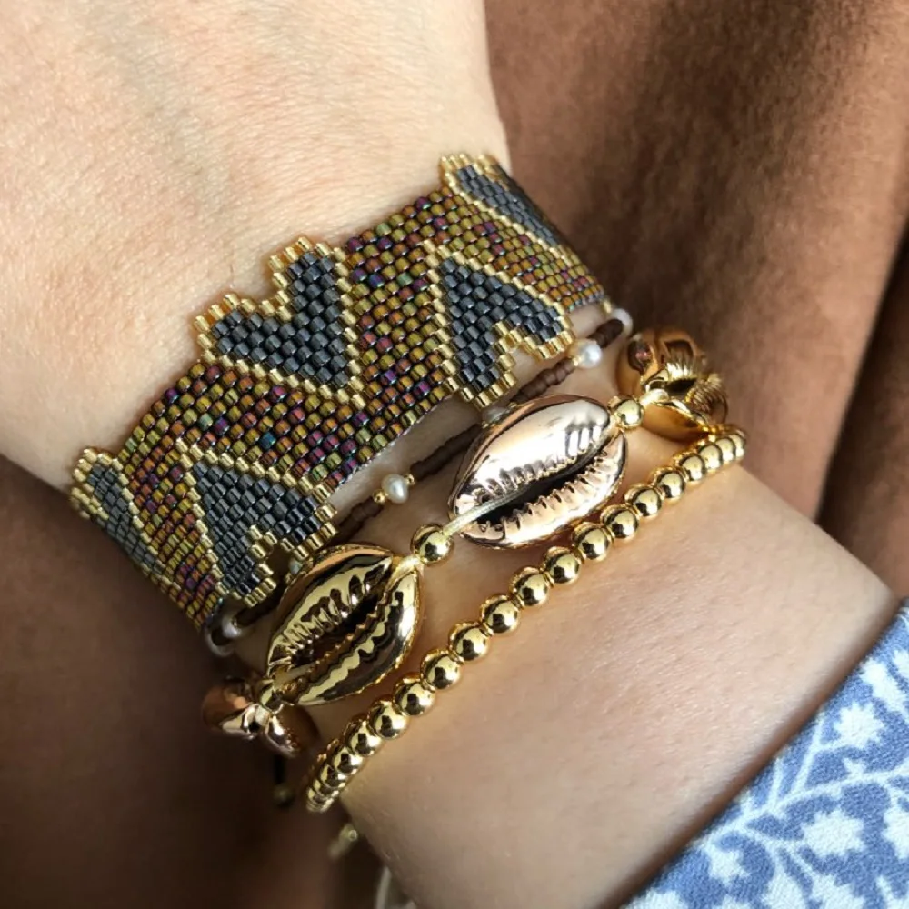 Женский браслет Go2boho MIYUKI повязка богемные браслеты ракушки амулет женские модные