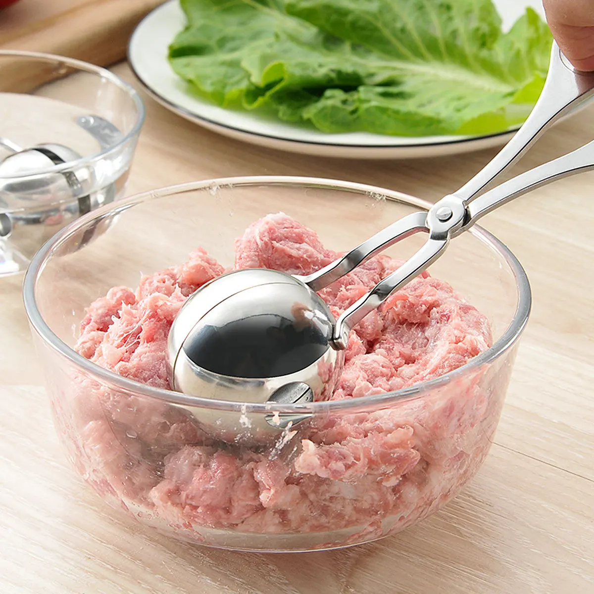 

Large Size Meatball Sub-Pill Maker round Ball Rice Roll for Making Maker 304 Stainless Steel Meatball Clip Fish Ball Clip Pill M