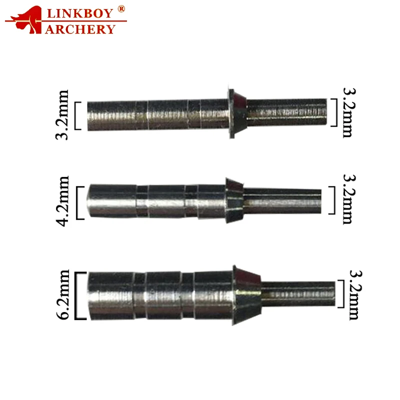 

Aluminium Archery Arrow Nock Pin, DIY Accessories for Traditional Bow Hunting, Archery Shooting, 3.2mm, 4.2mm, 6.2mm, 50Pcs