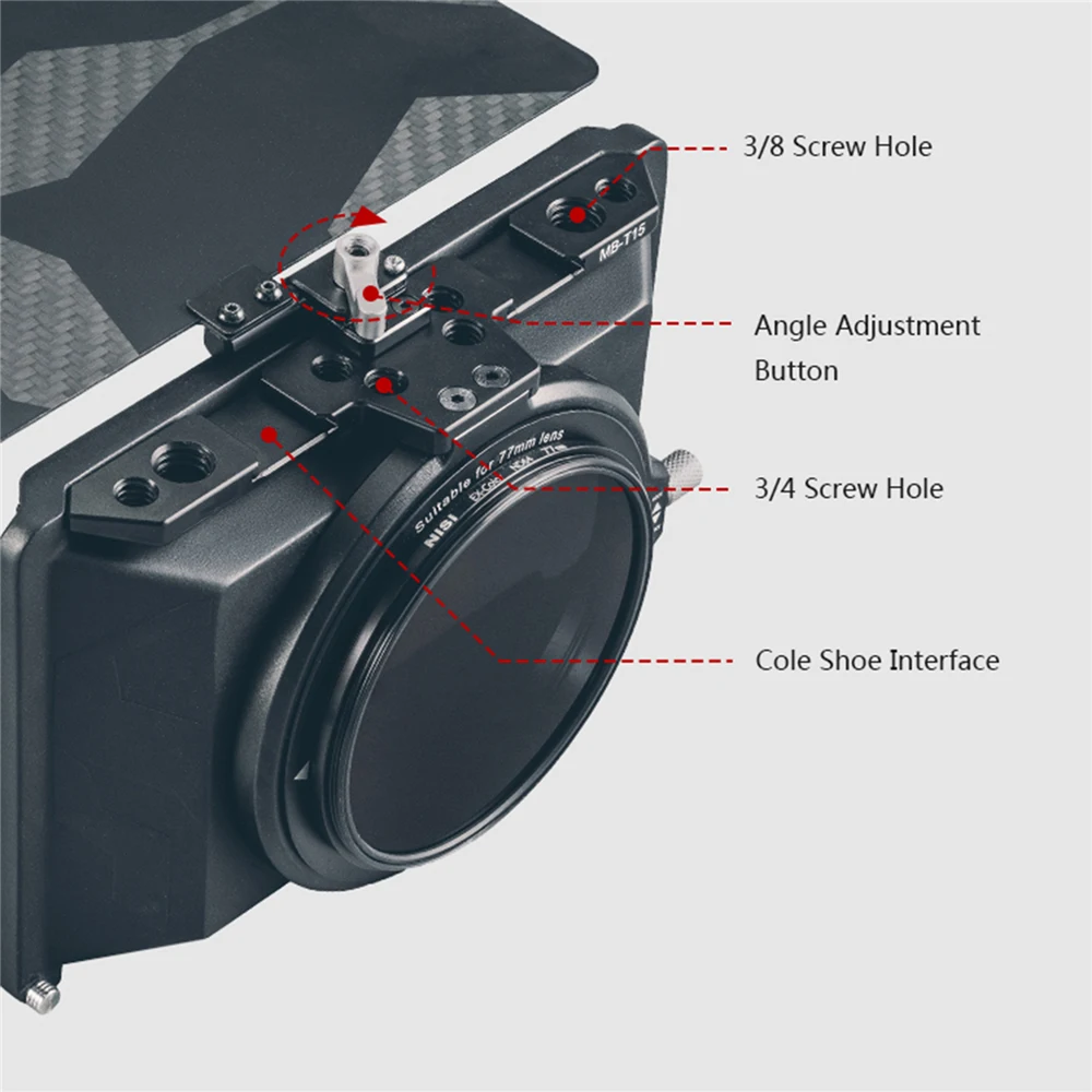 Mini Matte Box For Tilta MB-T15 for DSLR Mirrorless Camera Lens Hood Carbon  Fiber Top Fender Sunshade Hood