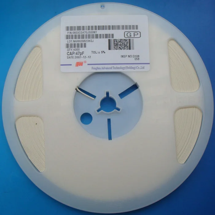 Пластырь емкость 0603 47 pf 47 5% pf 50 v только пластина 4000