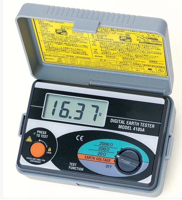 Digital Earth Resistance Meter Ground Resistance Tester AC Voltage Measurement Earth Resistance Tester