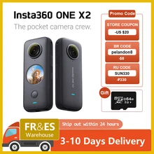 Спортивная Экшн-камера Insta360 One X2, 5,7 K, видео Водонепроницаемая до 10 м, стабилизация потока, устойчивый режим, Экшн-камера Спортивная Экшн-камера Insta360 One X2, 5,7 K, видео Водонепроницаемая до 10 м, стабилизация потока, устойчивый режим, Экшн-камера