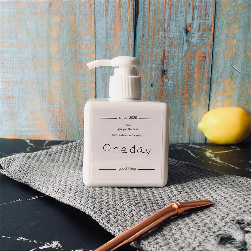 250 мл скандинавские белые квадратные пластиковые бутылки многофункциональная