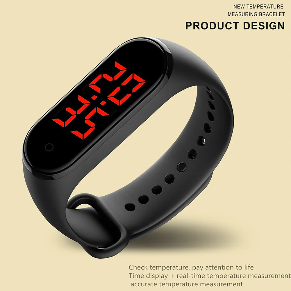 Us 5 67 15 Off 24 Hour Digital Body Temperature Detection Measurement Tool Health Care Led Display Kids Adults Unisex Universal Smart