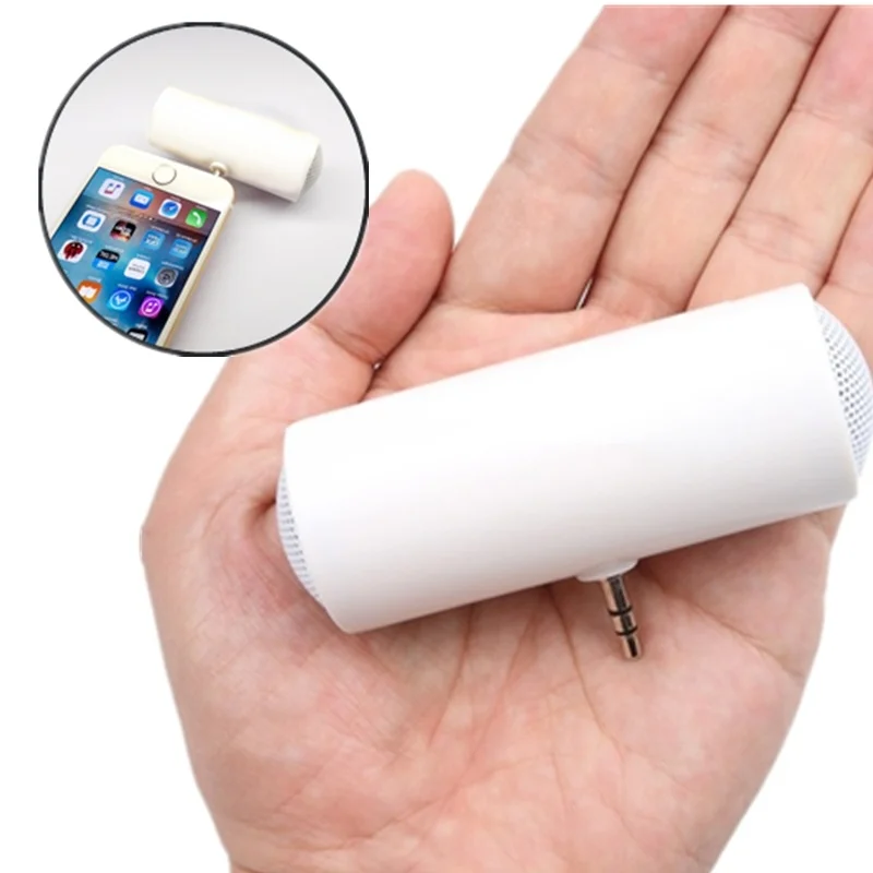1 unidad, Mini altavoz Universal portátil, música monoaural estéreo, altavoces de Audio, altavoz con enchufe de 3,5mm, accesorios para teléfono móvil