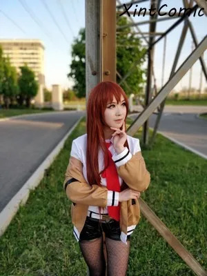 Игра steins Gate японский костюм для косплея аниме Косплэй макисэ курису пальто-жакет для косплея Наряд Костюмы форма
