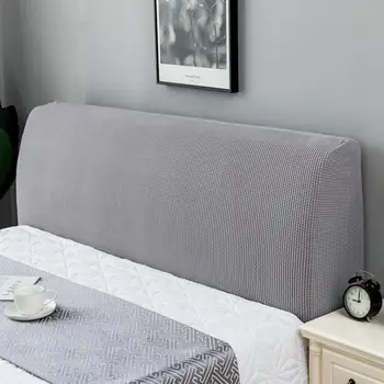 

Elastic Bedhead Cover All-inclusive Bed Head Cover Solid Color Bed Head Back Protection Headboard Dust Cover Bedroom Decor