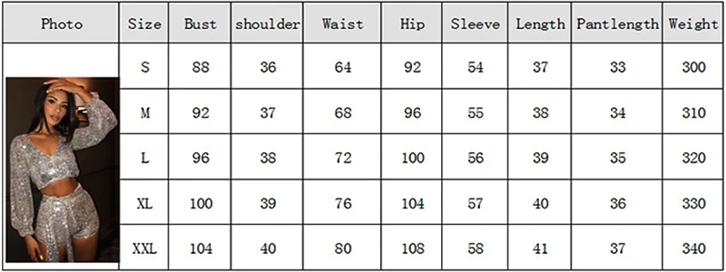 Комплект одежды из 2 предметов с блестящими пайетками, короткие топы с длинным рукавом и v-образным вырезом, сексуальные шорты с поясом, женские тонкие вечерние комплекты