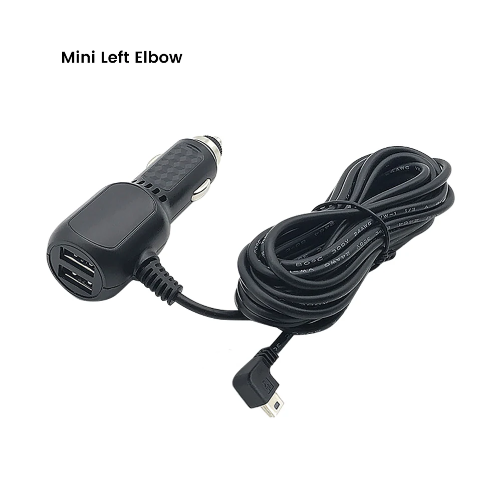 Mini Left Elbow AOSHIKE мини USB умное зарядное устройство 5 в 2 а 3,5 м автомобильное зарядное устройство Кабель-адаптер Шнур для навигатора gps водительское устройство автомобильное зарядное устройство - Название цвета: Mini Left Elbow