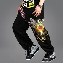 Хип-хоп штаны-шаровары, Мужские штаны для бега, Свободные мешковатые спортивные штаны, с рисунком, с эластичной резинкой на талии, корейские модные брюки для скейтборда