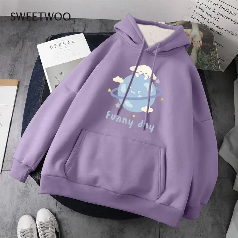Hoodie Oversized Printed Sweatshirt Hoodie 2021 New Korean Harajuku Casual Retro Korean Pullover College Style Loose Women's Top