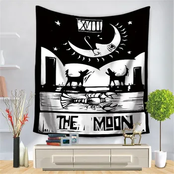 

Vintage Tarot Card Tapestry 150x130cm Wall Hanging Dorm Cover Throw Blanket Beach Yoga Mat Bohemia Dorm Cover Bedroom Decoration