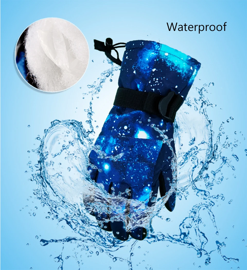 Women Men Ski Gloves Waterproof Windproof Thermal Gloves Warm Hockey Glove Winter Outdoor Sport Mountain Skiing Snowboard Gloves