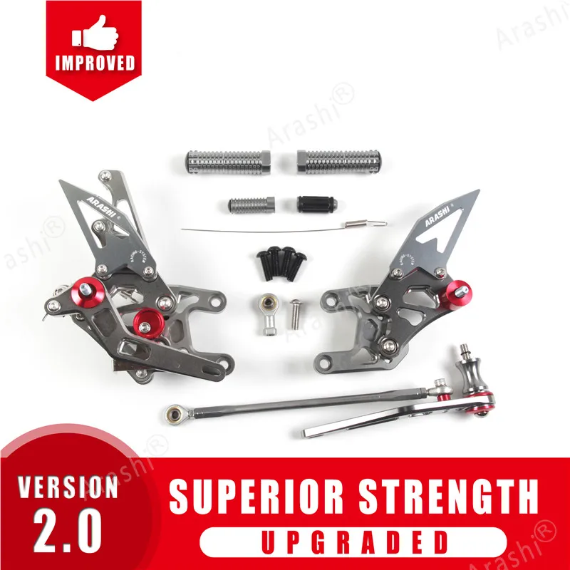 CBR1000RR 2008-2011 ЧПУ Регулируемая подножка Rearsets для HONDA CBR1000 RR 2009 2010 11 10 09 08 1000RR Алюминий серебро - Цвет: Gray