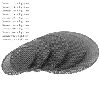 

2Pcs Speaker Conversion Net Cover Car Audio- Decorative Circle Metal Mesh Grille L4MD