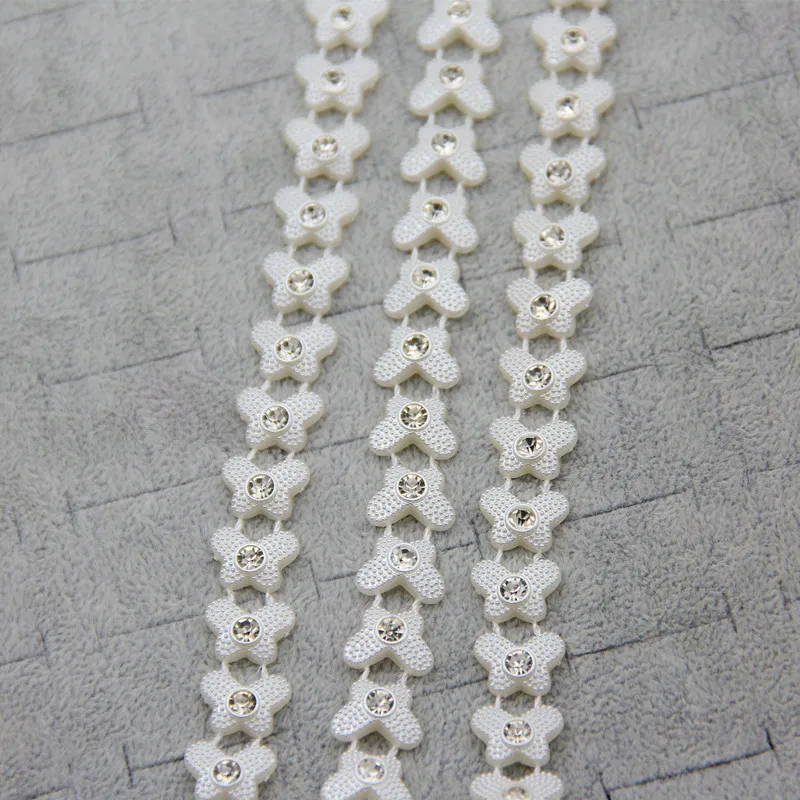 2Yard Butterfly Moasic Drill Pearl Beads DIY Crafts Supplies Jewelry Findings Decor Bridal Wedding Dress Garment Cloth Accessory